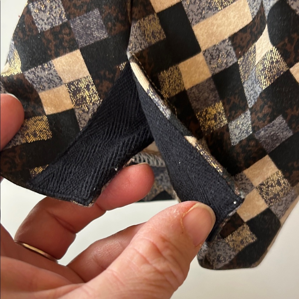 Soft Surroundings Geometric Patterned Black Gold … - image 2